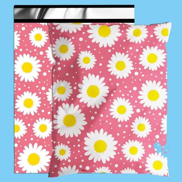 10x13 Pink Daisy Polymailers 20 Ct Perfect for Resellers - Picture 1 of 5